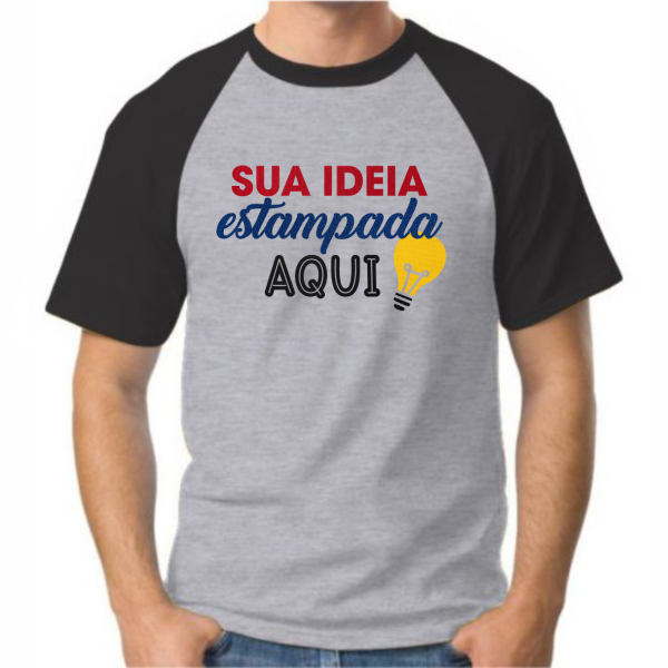Camiseta Raglan Adulto (Tam. P ao GG)