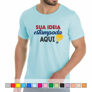 Camiseta Colorida Adulto (Tam. P ao GG) 100% Poliéster  Estampa Colorida  Personalização em DTF 
