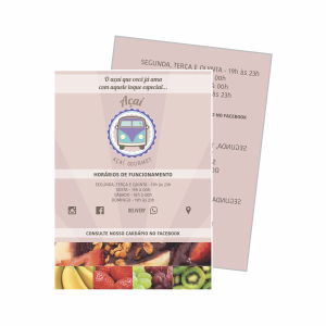 Folheto 10x14cm Frente/Verso Couchê 90g 10X14cm Frente e Verso  Corte Reto 